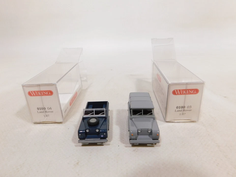 2X Wiking H0 1:87 Land Rover 0100 03 Ferguson 0100 04 Airforce TOP+Box #DX27-0,5 - Immagine 4 di 4