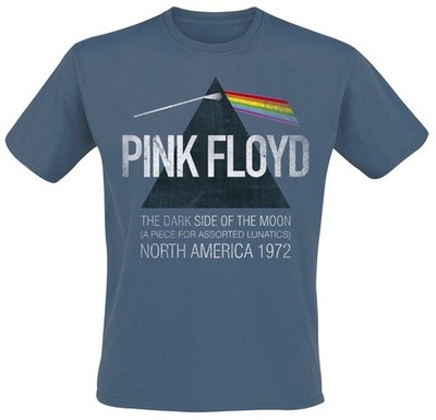 Pink Floyd T-Shirt Herren North America 1972 blau Band-Merch, Bands