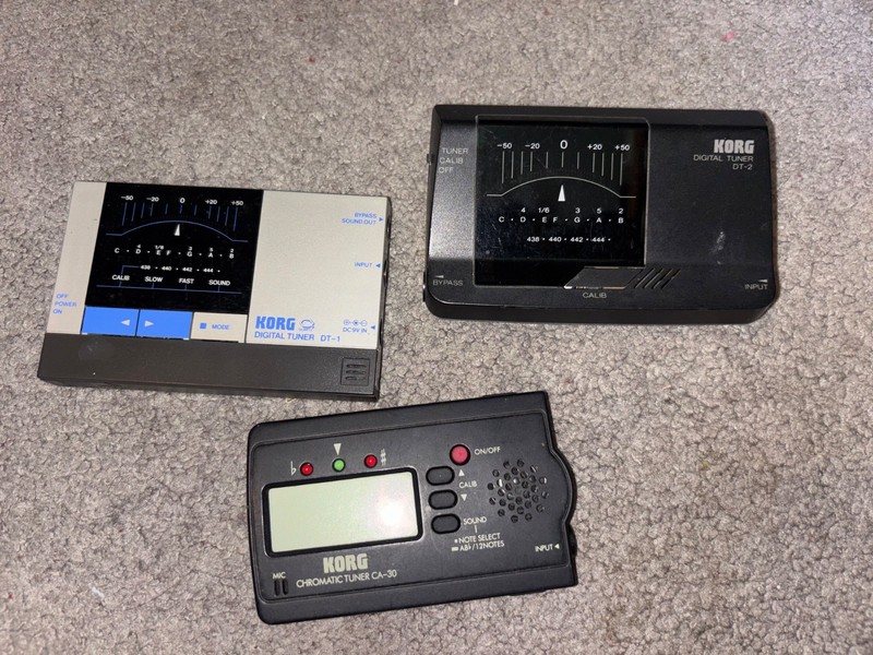 Lot of 3 Vintage Kong Tuners- Digital DT-1 DT-2 and Chromatic CA-30