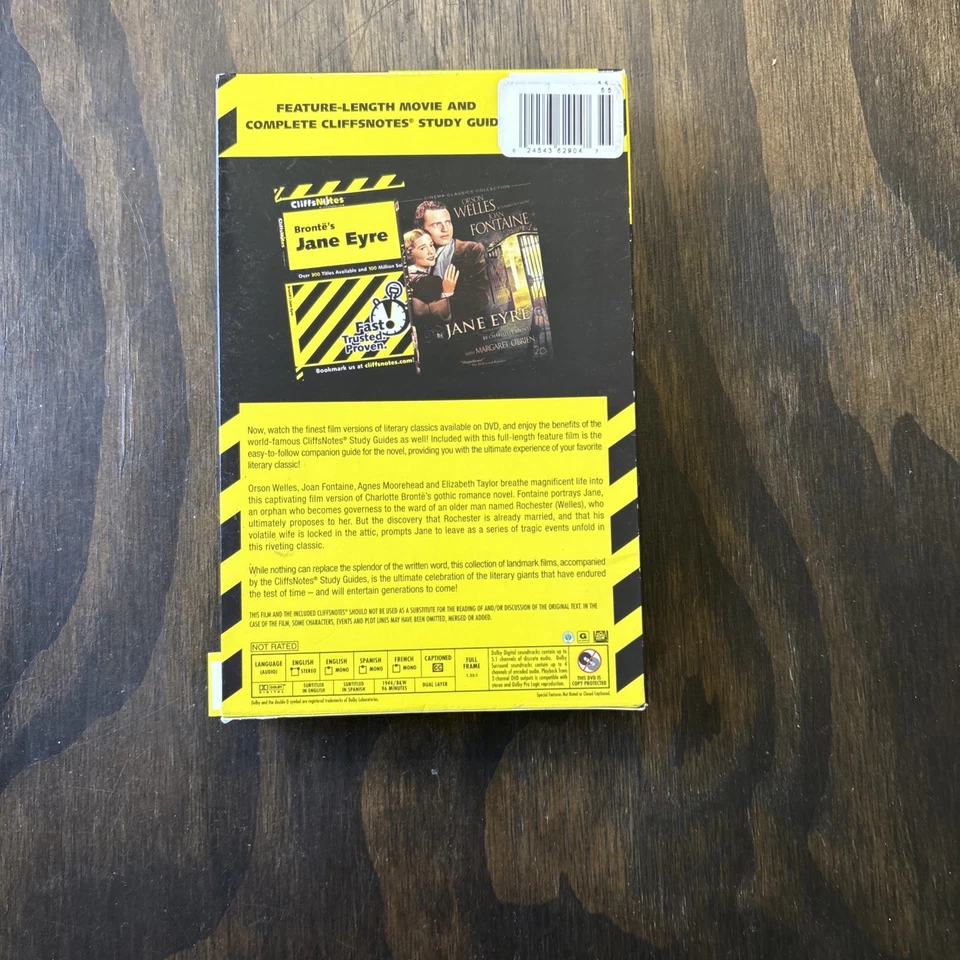 Jane Eyre (DVD) Cliff Notes Ultimate Study Guide, WITH BOOK, VERY GOOD - Image 2 of 4