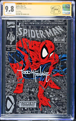 Spider-Man 1 1990 CGC SS 9.8 Signature Signed Todd McFarlane Custom Label Silver