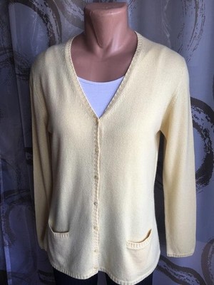Women Peter Hahn Sweater Yellow Cashmere XL