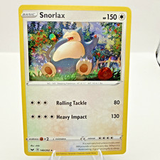 🌀 Pokemon TCG Snorlax 140/202 - Sword & Shield Cosmos Holo - HD Galaxy Swirl 🌀