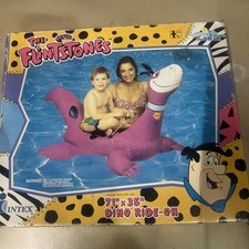 Intex Wet Set 1994 Inflatable Dino Ride On Flintstones Tested