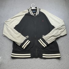 Vintage Polo Ralph Lauren Jacket Mens Extra Large Black Varsity Bomber Track