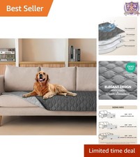 Dog Bed Cover Waterproof Reversible Microfiber Large Sofa Couch Protector
