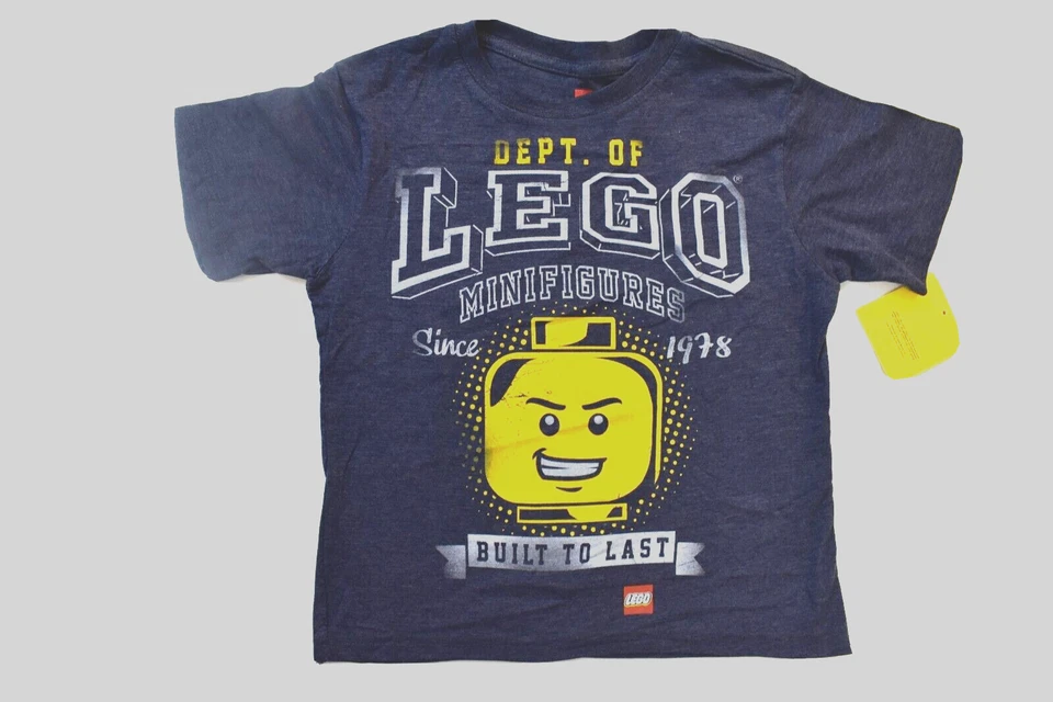 Lego Youth Dept. Camisa azul construida para durar de minifiguras desde 1978 nueva con etiquetas talla 5-6 Foto 2 de 4