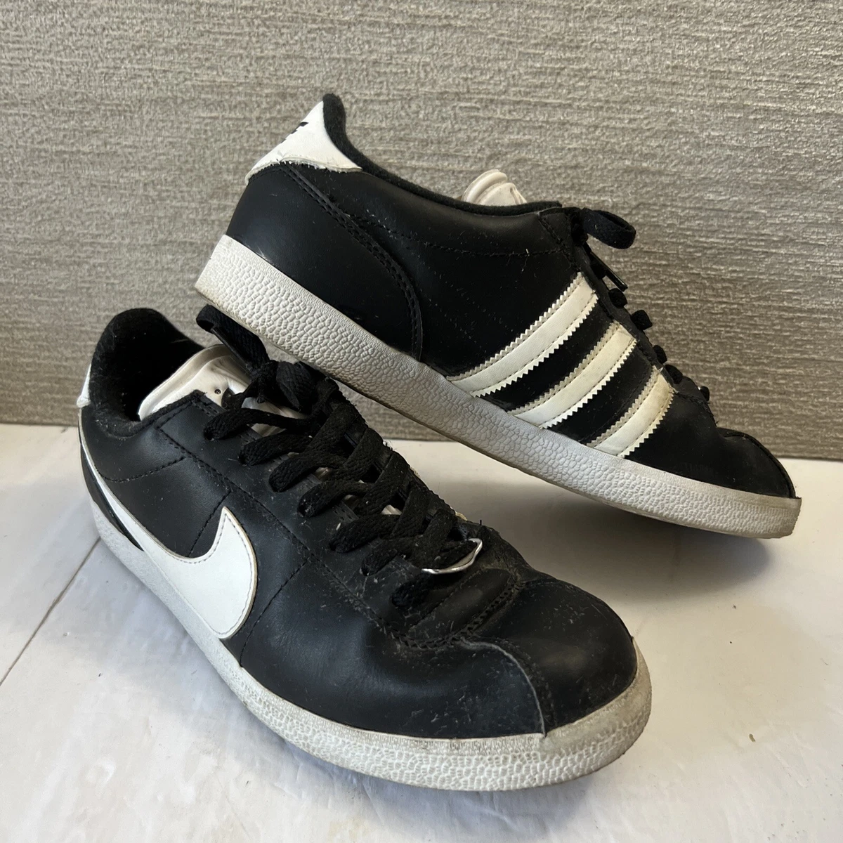 CUSTOM Nike Cortez X Adidas Gezelle Black Men's 9 Shoes by CHPTR-3 KINJAZ  BIEBER