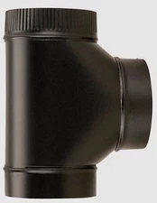 IMPERIAL BM0083 6" x 6" x 6" STOVE PIPE ASSEMBLED TEE 24 Gauge Single Wall Steel