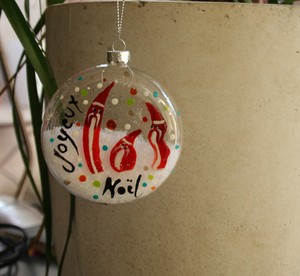 Détails Sur Boule De Noël Personnalisée Mon Premier Noël Boule De Noël En Verre Applati