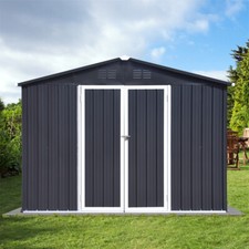 Metal Storage Sheds 10x12ft Outdoor Large Garden Heavy Duty Tools Shed House