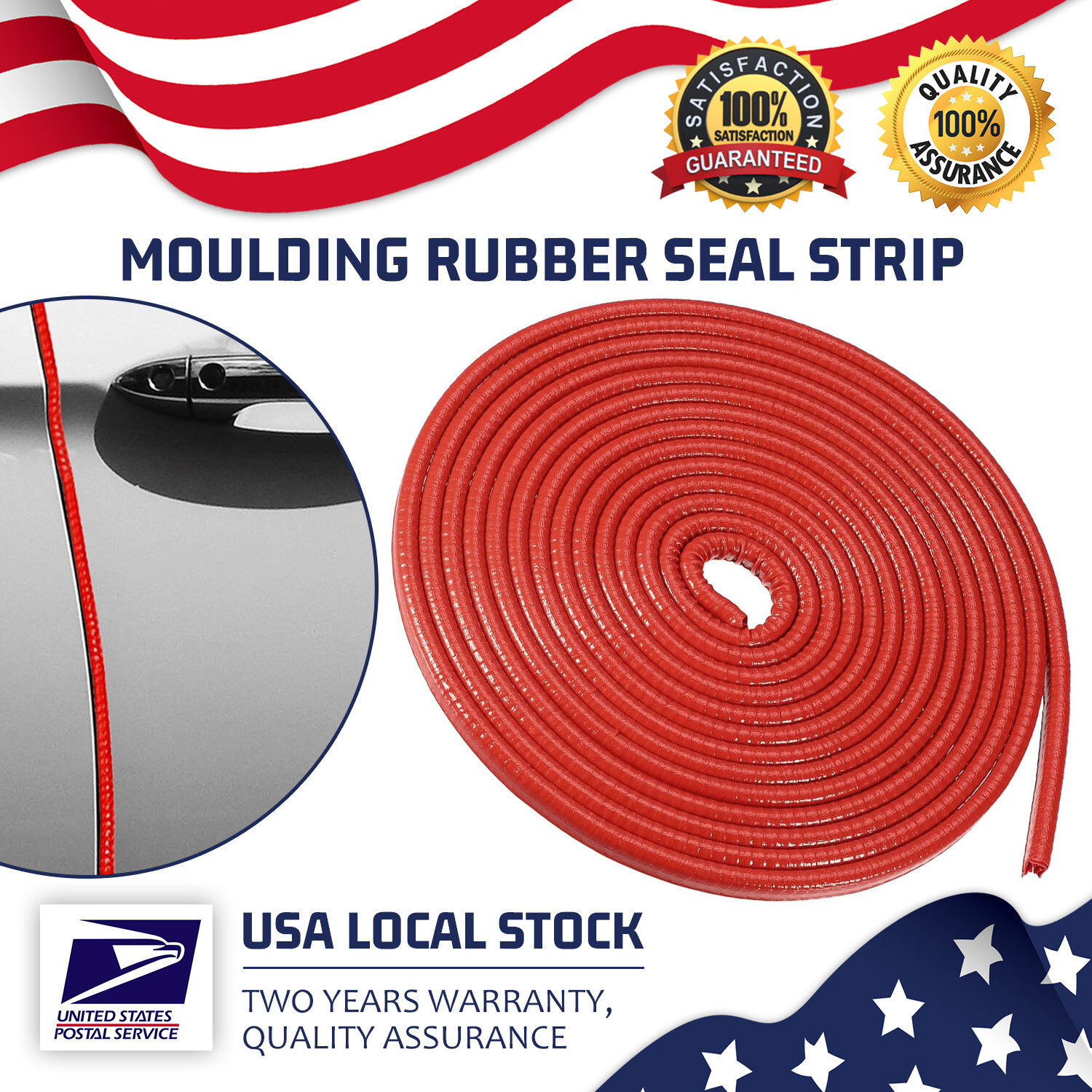 79Ft U-Shape Rubber Door Edge Guard for Most Cars - No Glue Needed for Installation