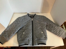 Kids Air Jordan Grey Puffer Jacket Size M 110-115cm 5-6Yrs Stencil Look