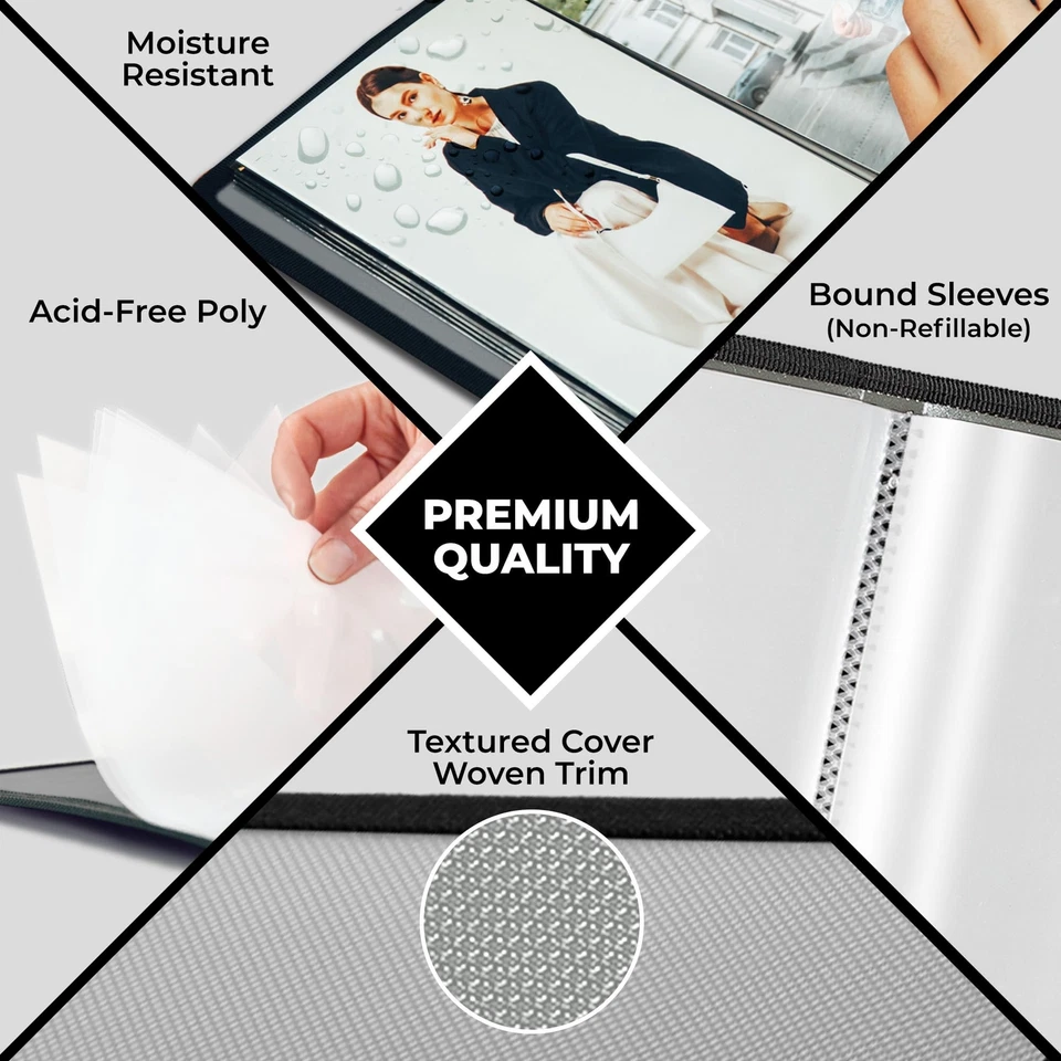 Álbum de fotos pequeño Dunwell 5x7 (paquete de 2 plateados) 5 7 y libro de portafolio de arte cada uno Foto 4 de 4