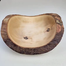VILLACERA MANGO WOOD LIVE EDGE OVAL DECORATIVE BOWL 
