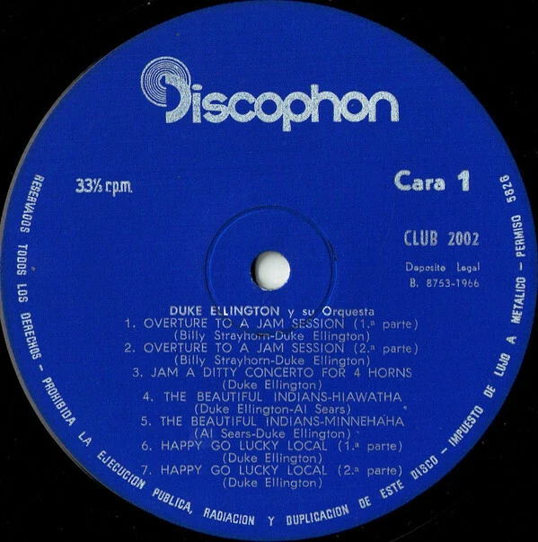 (41) Duke Ellington - It's Duke Ellington And His Orchestra LP (Spain) - Image 3 of 4