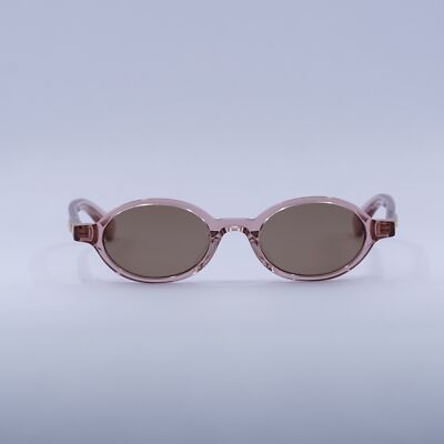 Bottega Veneta BV1388S 003 Shiny Transparent Intense Peach/Cherry