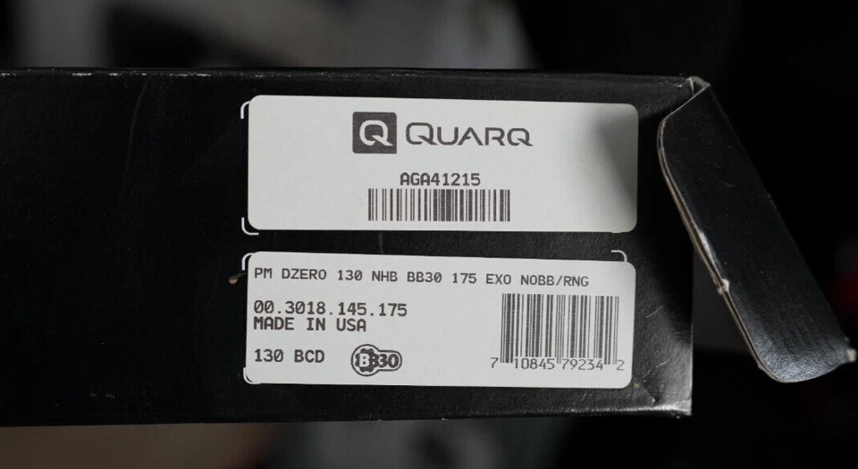 SRAM QUARQ DZero Carbon 175mm Power Meter Crank Set BB30 130 BCD 00.3018.145.175 - Image 3 of 3