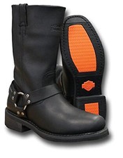Stivali Harley-Davidson in pelle bovina, con fibbia, neri, numero 41-46