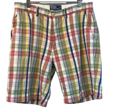 Vintage 90s Polo Ralph Lauren Prospect Plaid Shorts Mens Cotton Madras Y2K