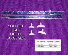 DOLL TEETH - 8 Large - Shirley Temple doll teeth - Plastic TEETH