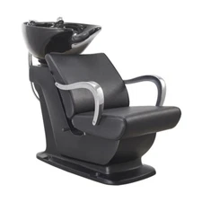 Salon Shampoo Backwash Unit Shampoo Station with Tilting Sink BECKMAN in Black