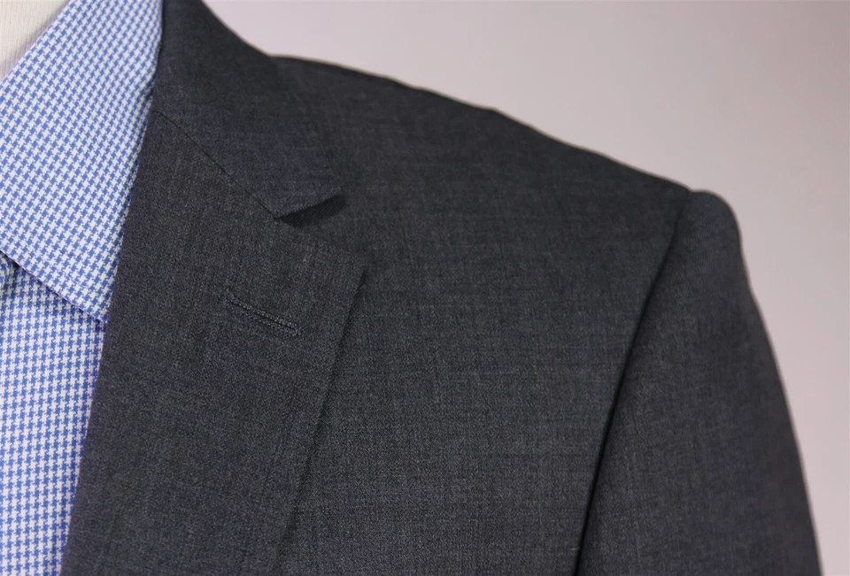 Blazer de lana Giovanni Bresciani para hombre calce ajustado gris 2-Btn Super 150 38S Foto 4 de 4