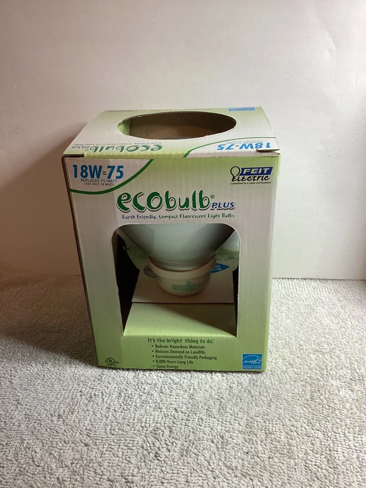 Ecobulb Plus 18 Watt=75 Watt BR 40 Reflector Indoor Floodlight New in Box - Image 3 of 4
