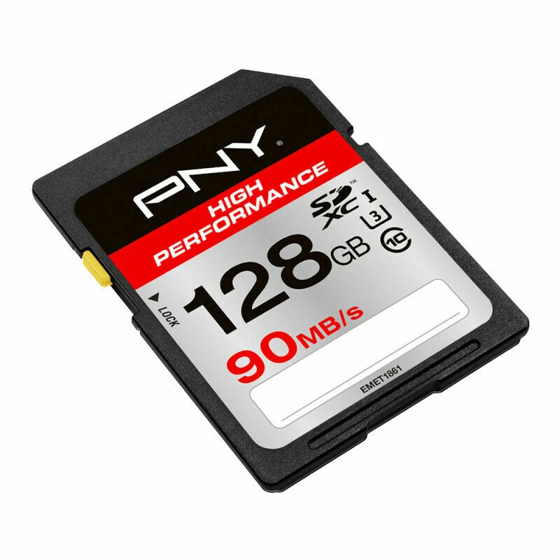 PNY High Performance 128GB SDXC Card Class 10 UHS-1 U3 Flash Memory Card Full HD - Image 3 of 4
