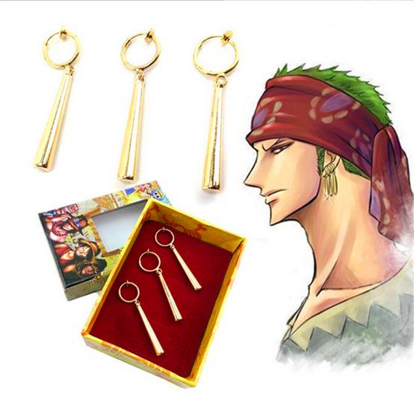 One Piece Roronoa Zoro Cosplay Ear Clip Earrings Metal One Piece Roronoa Zoro Cosplay Ear Clip Earrings Metal