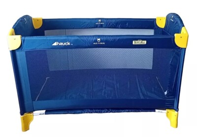 Hauck Sleep n Play 2in1 Travel Cot, Play Pen Blue Yellow With