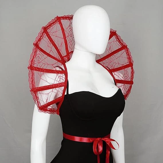 Lo último Mujeres Victoriano Cuello Deshuesado Gótico Isabelino Cuello Envoltura Juegos con disfraces Fiesta Foto 4 de 4