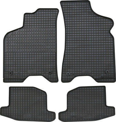 Gummimatten 4-Teile schwarz für VW Lupo ab 1998-2005 Passform Fußmatten PETEX