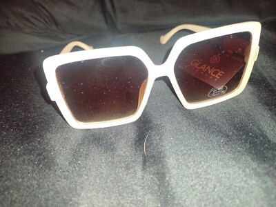 GLANCE Eyewear Oversize Exaggerated Square tan SUNGLASSES  display picture 2