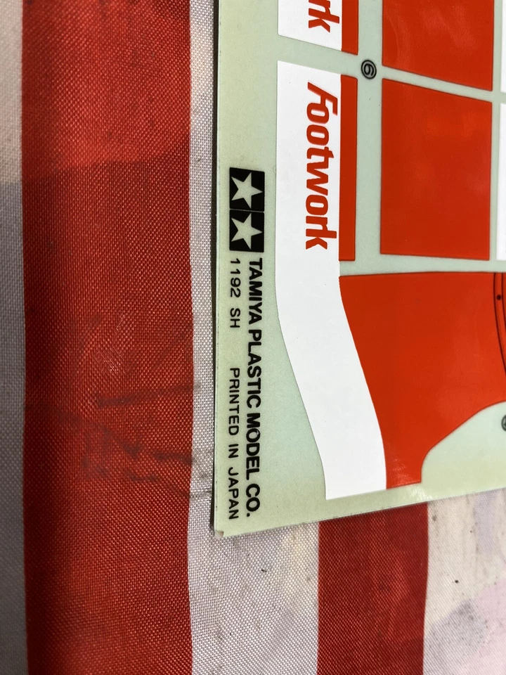 VINTAGE TAMYIA 1/10 F-1 FOOTWORK FA13 Decal/Sticker Bumper Wing Set NEW USA SHIP - Image 3 of 4
