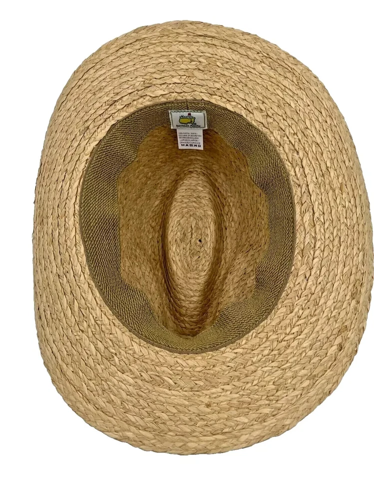 2025 Masters Tournament Dorfman Pacific Sombrero de Paja Natural Banda Verde Cinturón L/XL Foto 3 de 4