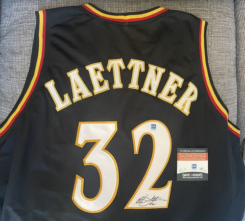 Christian Laettner Autographed Jersey COA Atlanta Hawks Jersey