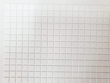 Dollhouse White Square Vinyl Tile Flooring Embossed Floor 1:12 Scale Miniatures