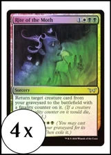 MTG ** FOIL ** 4 x Rite of the Moth - Playset 4x x4 - Duskmourn