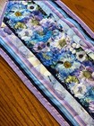 Handcrafted-Quilted Table Runner- Spring Is Coming: Blue/Purple Floral 2025 — photo 4