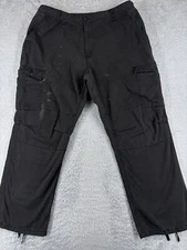 Tactical Pants Adult Extra Large Black Cargo Trouser Combat Cotton Adjustable