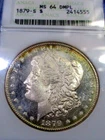 1879s MORGAN DOLLAR LOW POP 95/59 MS64 DMPL DCAM DUAL TONED GEM ANACS 2nd GEN
