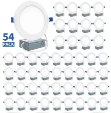 6 12 Pack 6" Inch Ultra Thin LED Recessed Ceiling Light & Junction Box,US Ship