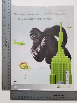 Hd Dvd Xbox 360 Advertisement Original Print Ad / Poster Game Gift Art