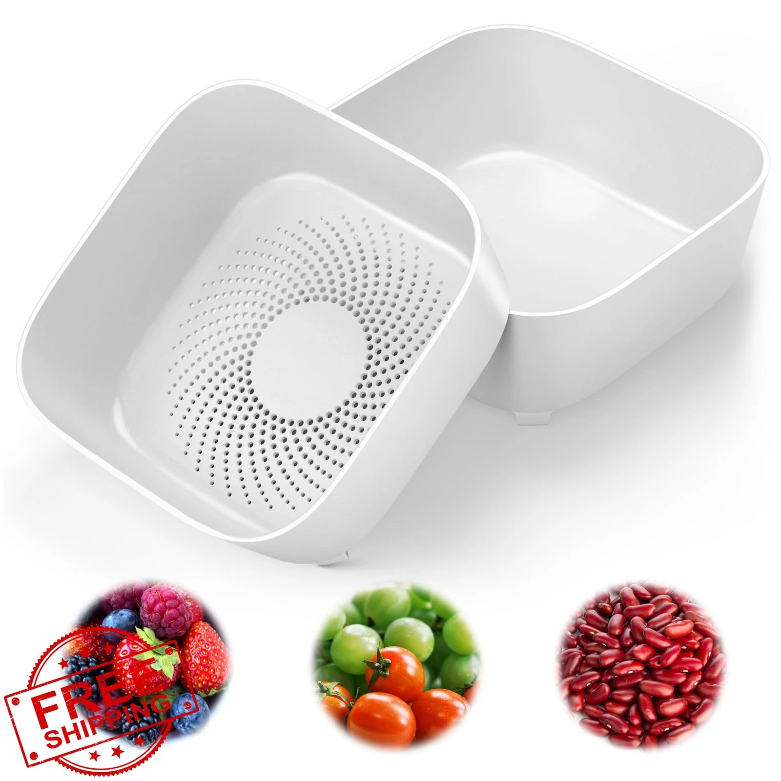 TidyTale colander fruit bowl drip tray