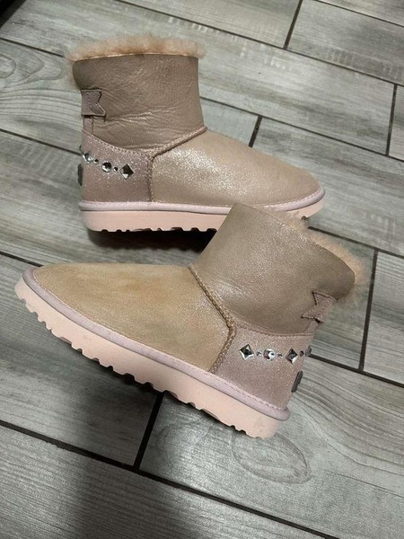 Women UGG Boots Pink Leather 36
