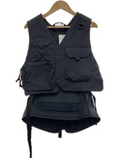 Snow Peak Backpack/Vest/Cotton/Blk/Plain/Nb-J...