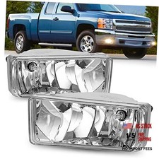Fog Lights Lamps Replacement for 07-14 Chevy Silverado, 07-11 Avalanche, Clear