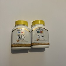2 PACK - 21st Century Vitamin B12 2500 mcg High Potency Tablets 110ct - Exp 5/26
