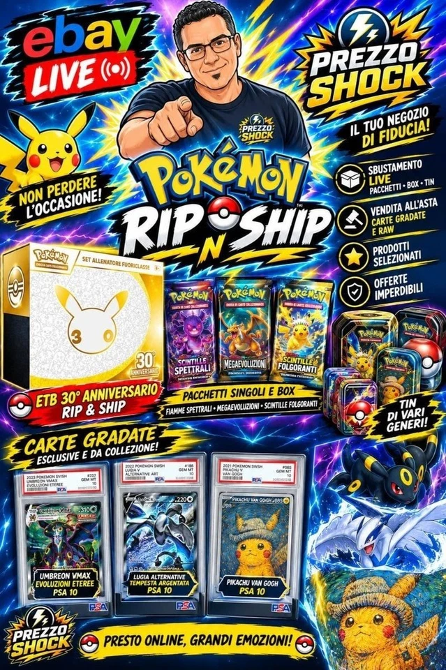 Rip & Ship Pokemon, Aste da 1€